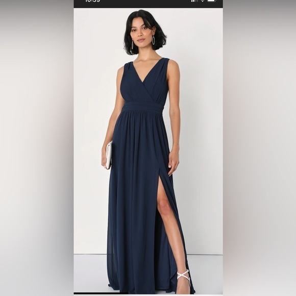 NWT LULU’S NAVY BLUE MAXI DRESS SIZE XL - Picture 6 of 16